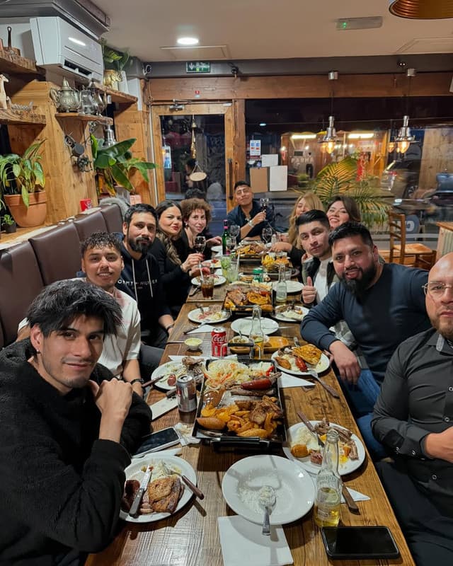 Sizzling steaks on the grill